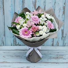 Букет цветов из:  Герберы, Альстромерии и Хризантемы в Задонье