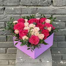 Цветочная композиция из Розы в коробке в Задонье