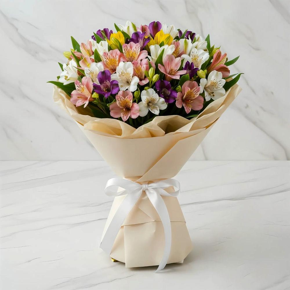 Букет цветов из: Альстромерии в Задонье