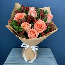 Букет цветов из:  Розы и Альстромерии в Задонье