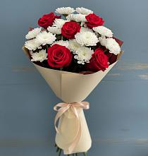 Букет цветов из:  Розы и Хризантемы в Задонье