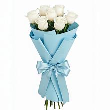 Букет 7 белых роз Проуд в Задонье