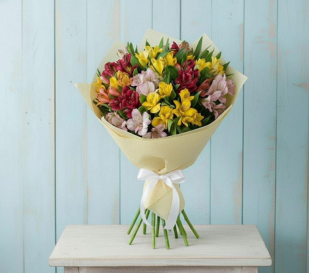 Букет цветов из: Альстромерии в Задонье