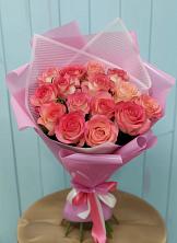 Букет 15 Розовых роз Равель в Задонье