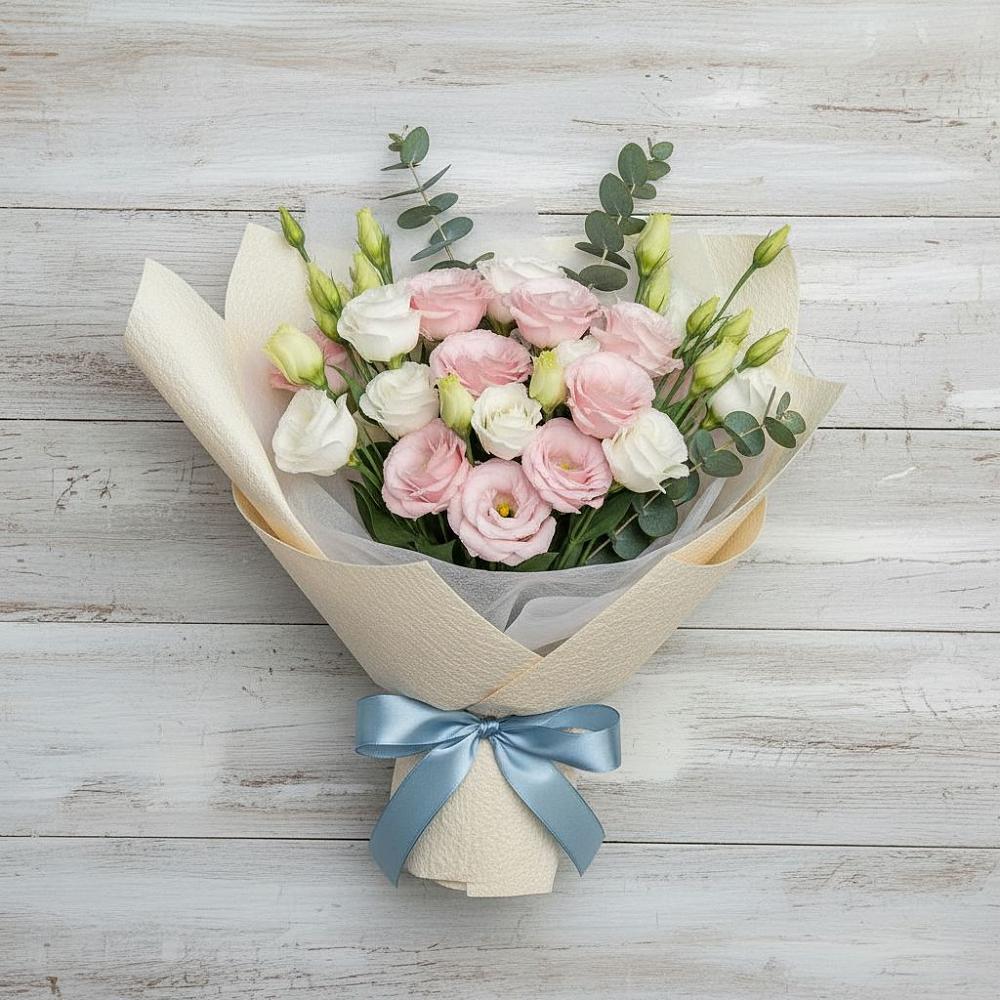 Букет цветов из: Лизиантусы в Задонье